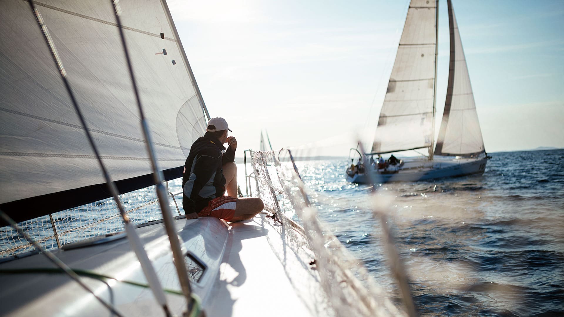 different sails on a yacht